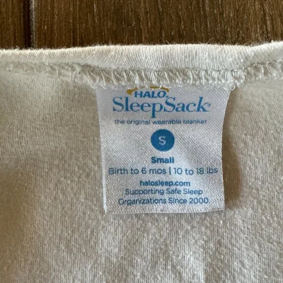 Halo SleepSack wearable blanket size Small (birth- 6 months) Ivory unisex - Picture 5 of 9